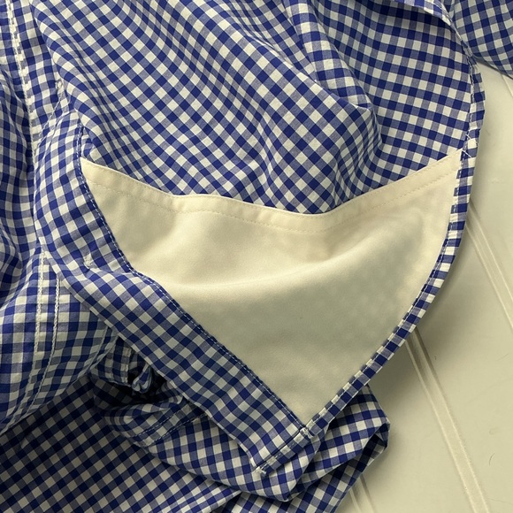 Orvis Men's Active Fit Long Sleeve Button Front Shirt Blue Check Size XXL - Picture 8 of 11